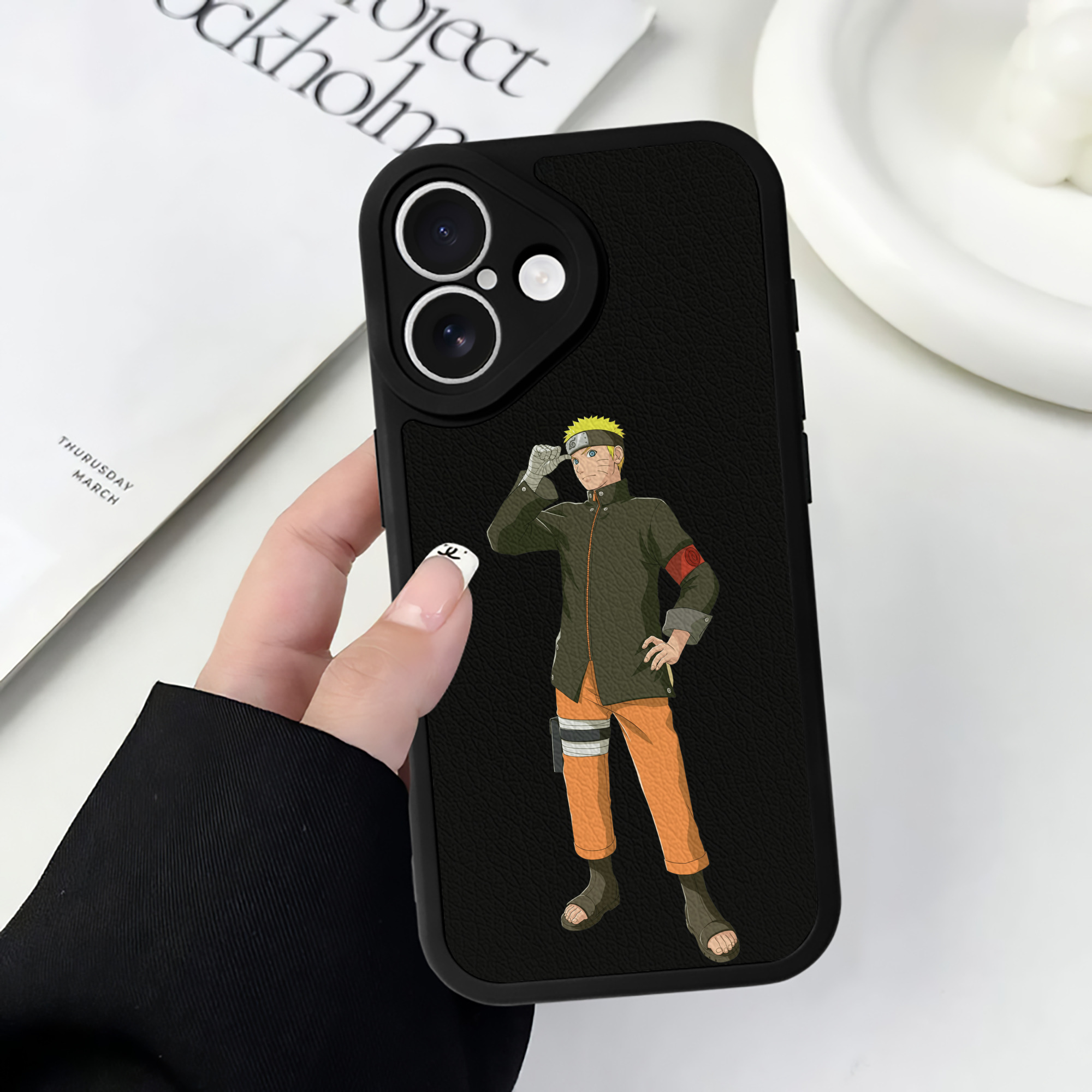 （画像用） NARUTO -ナルト- うずまき ナルト Uzumaki Naruto 【iPhone 16シリーズ対応】シリコンスマホケース（レザー調） 材質：シリコン